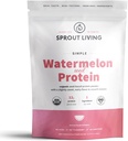 Sprout Living Simple Arbuus Seed Proteiin Pulber, 12 Grams Orgaaniline Taimne Valgu Pulber Ilma Kunstlike Magusaineteta, Mitte Piimatooted, Mitte-GMO, Vegan, Gluteenivaba, Keto Joogi Segu (10 oz)