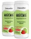 NaturalSlim Magicmag Puhas magneesiumtsitraadi pulber - stress, kõhukinnisus, lihased ja südame tugi | Looduslik maasika ja laimi maitsestatud magneesiumilisand - 8oz Joogisegu (2 Pack)