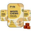 PYM Citrus Mood Chews Toetus Stress, Mure & Overwhelm, 60 Count | 130mg GABA, 90mg L-Theanine | Vegan, Non-GMO, Gluteenivaba, No Added Sugar | All Natural Mood Balance Supplement Made in USA