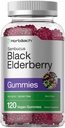 Horbaach Black Elderberry Gummies | 120 Count | Sambucus Extract | koos tsingi ja C-vitamiiniga | Berry Flavor | Vegan, mitte-GMO ja Gluteenivaba toidulisand täiskasvanutele