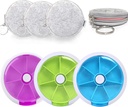 3PCS Pill Korraldaja Reisipillid juhul Purse Portable Medicine juhul Väike nädala Pill Box vitamiine / Kalaõli / Pillid / Lisandid (3PCS + 3Bag)