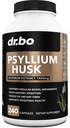 Psyllium Husk Kapsli Fiber Supplement - Natural Powder Kapslid kõhukinnisuse leevendamiseks täiskasvanutele - Toitumine Lahustuv Fiber Pills & Daily Regularity Support - Bulk Seed Husks Digestion Supplements
