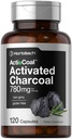 Horbäach Charcoal Pills 780mg | 120 kapslit | Aktiivsüsi kookospähkli koorest | Mitte- GMO ja Gluteenivaba | Acti- kivisüsi