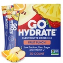 GoHydrate Instant Hydration Powder Packets - Madal naatriumelektrolüütide Joogisegu - Natural Hydration Support, Sugar Free Electrolyte Maitsestatud Pulber Jook D-vitamiini, 30 pakendit, Puuvilja Punch
