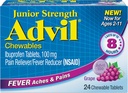 Advil Junior närimistable Ibuprofen tabletid, viinamarjad 100mg, 24 tabletti iga (pakk 6)