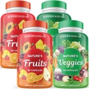 Superfood 180 Puuviljad ja 180 Köögiviljakapslid - Terve toit Looduslikud supertoidud - Säilitage energiatase, Aloe Vera - Sojavaba (90 Loe artiklit 4)