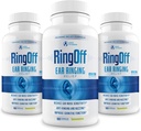 Ring Off (180 Caps) - Tinnitus Relief Ringing kõrvad, Selge Tinnitus Vaigistamine Kõrva Ringing Relief & Taastamine Sisemine Rahu, Ginkgo Biloba, Tsink Picolinate & More - Tõhus kuulmine Tervis