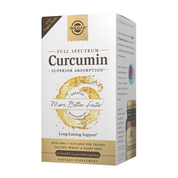 Solgar Full Spectrum Curcumin - 60 LiCaps - Superior Absorption - Aju, liigeste ja immuunsüsteemi Tervis - Mitte-GMO, Vegan, Gluteenivaba, Piimavaba - 60 Servings