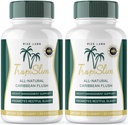 (Official 2 Pack) Tropislim, Tropislim All Natural Caribbean Flush, Kaalulangus Supplement, Tropislim Slimming kapslid naistele, Tervislik elustiil + Leaner Füüsika, Tropical Reviews (120 kapslit)