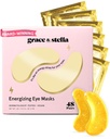 Grace & Stella auhinna võitmine silmamaski all - Travel Essentials - Sünnipäevakingid naistele - Gel Eye Patches Dark Circles, Puffy Eyes, Kortsud, Undereye kotid - Vegan Self Care (48 paari, kuld)
