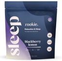 Rookie Wellness Sleep - Natural Sleep Aid 180 mg magneesiumi bisglütsinaadiga, 1 mg melatoniiniga, Valerian Juur & Passion Flower, et edendada rahu ja und (30 Pack, BlackBerry Lemon)