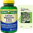 Kaltsium, magneesium, tsink ja vitamiin D3. Eksklusiivne vitamiini juhend + Spring Valley kaltsium, magneesium ja tsink Plus Vitamiin D3 Caplets Dietary Supplement, 250 Count