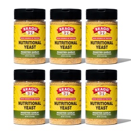 Bragg Nutritional Pärm röstitud küüslaugu hooajaline - (6 Pack) 3 oz - piimavaba parmesani juustu asendaja - ideaalne salatitele, pastadele, popkornile ja muule