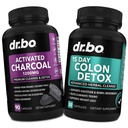 Aktiivsüsi & Colon Cleanser Detox - Orgaaniline Kookospähkli Süsi Pills & Colon Puhastus Maogaasi Puhver & Regularity - Soolestiku Liikumise Lisandid Maopuhitus, Soolestiku Tugi