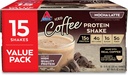 Atkins Gluten Vaba Valk-Rikas Shake, Mocha Latte, Keto Sõbralik, 15 krahv