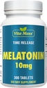 Melatoniin 10 mg - TR-aja vabanemine - 300 tabletti - maksimaalne tugevus