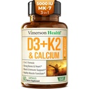 Vitamiin D3 K2 täiendus - All-in-1 toetus immuunsüsteemile, luudele ja südame tervisele D-vitamiini + K-vitamiiniga (MK7) - K2 D3 (5000 IU) vitamiinilisa koos musta pipariga Maxi imendumiseks, 60 kapslit