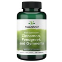 Swanson Full Spectrum Cinnamon , lambaläätse & Gymnema 120 kapslit