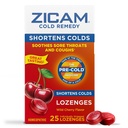 Zicam Cold Remedy Tsink Lozenges, Wild Cherry Maitse, Homöopaatiline, Soothes Hare Kurk ja Köhad, Külma Lühendamise Meditsiin, Lühendab Külma Kestust, 25 Count
