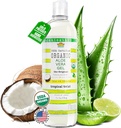 USDA sertifitseeritud orgaaniline Aloe Vera Gel 12 oz - 100% puhas, külmpressitud, käsitsi koristatud, infundeeritud kookospähkli, lubja ja verbena eeterlike õlidega, keemiliselt tasuta - naha ja juuste hooldus, valmistatud USA-s