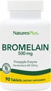 Natures Plus Bromelain - 500 mg, 90 taimetoitlast tabletti - looduslik proteolüütiline ensüümilisa - gluteenivaba - 90 serveerimist