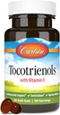 Carlson - 40 mg tokotrienoolid, loodusliku allikaga E-vitamiin, gamma, alfa, delta, beeta, jätkusuutlikult hangitud, 90 Softgels