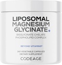 Codeage Liposomal Magneesium Glycinate Supplement, 2-kuuline pakkumine, bisglütsinaat Magneesium Kelaat, Kelaat Magneesium Mineral Pills, BioPerine Black Pepper Vitamiinid Kapslid, Non-GMO Vegan, 240 ct