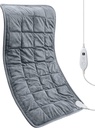 Kaalutud küttepadi 17''x 33' XXXL elektriküttepadi seljavalu leevendamiseks, 5LBS koos 6 soojusseadetega 2H Automaatne soojuspadi õlavarte jalgadele Krambid pestav