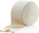 Elastne toru tugiriba suurus D, 10M Box - looduslik värv (3" X 33 jalga) Suure põlve tugiriba jaoks - keskmine reis, puuvillane spandex