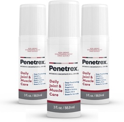 Penetrexi liigese- ja lihasteraapia - rahustav geel seljale, kaelale, kätele, jalgadele - Premium kogu keha hõõruda Arnica, vitamiin B6 & MSM - 3oz Roll On Gel (3-Pack)