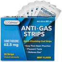 Anti Gas Relief 30 Strips | Mint Maitse Suukaudne Lahustumatu Puhutav Anti Bloating Relief Strips | Kiire gaasivabastus täiskasvanutele | Tõhus pulbitsemine Abi naistele | Simethicone Anti Bloating naistele