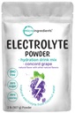 Mikrokoostisosad Hüdratsioon Elektrolüüt Pulber, 2 lb (139 Servings) | Concord Viinamarjamaitse | Kõrge Kaalium (1 000mg) + Kookosvesi | Ei Suhkrut, Keto Sõbralik | Mitte-GMO