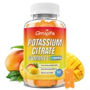 Kaaliumtsitraatkummid, kõrge kaaliumilisandiga kummikud 1200mg täiskasvanutele ja lastele, tugijala krambid ja lihaste tervis, Vegan, Mango maitse 60 Count