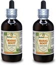 Maral Juur (Rhaponticum Carthamoides) Tinktuur, orgaaniline kuivatatud juured Vedelikekstrakt (Brand Name: HerbalTerra, Proudly Made in USA) 2x4 fl.oz (2x120 ml)
