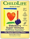 LAPSED ESSENTIALS Elderberry Super-Immune SoftChew Gummies lastele - Immuunsüsteemi toetamine C-vitamiini ja D3-vitamiiniga, Elderberry Immuunlisa imikutele, väikelastele ja lastele - Berry, 27 Softchews