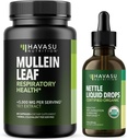 HAVASU TOITLUS Mullein Leaf Kapslid + Vedelad tilgad Hingamisteede tervisepakend