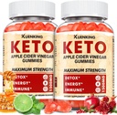 Keto ACV Gummies - Õunasiidri äädikas koos emaga, ainevahetuse toetamine - vitamiin B6 & B12 - vegan, mitte-GMO - toetab igapäevast heaolu - 120 loend