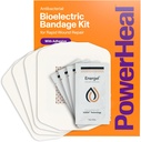 PowerHeal Bioelectric Bandage Kit for Wound Care & Fast Healing – 3-kihiline w/Bioelectric Pad, Absorbent Pad, Adhesive + Haava hüdrogeel – Cuts, Abrasions, Blisters, Burns – 4-Pack, 4" x 4"