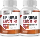 Liposomaalne astaksantiini lisand 24MG, maksimaalne imendumine, antioksüdant tugevam kui VIT C, mitte-GMO ja gluteenivaba - 120 softgels (4 kuu pakkumine)