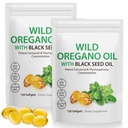 Õli Oregano Softgels 6000mg Per Serving 240 Count | 2 in 1 Formuleeritud Black Seeme Oil 200mg, 4X Tugevuskarvakrool ja tümokinoon | Taimne, mitte-GMO & Immune Support