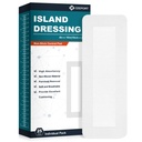 Island Dressing Piiratud Gauze 4 "x10", 25 Individuaalselt pakendatud mitte-kleepuv padi keskuses, millel on kleepuv piir, pehme ja väga imenduv meditsiiniline hinne Gauze Pad haavahoolduseks ja esmaabiks