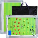 Pure Vie Magnetic Soccer Coaching Tacticing Board, Portable Soccer Clipboard for Coaches Soccer Dry Erase Whiteboard Strateegia Taktikaline Blackboard Football Coach Board koos mängija Markers, Pen ja kustutaja