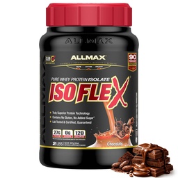 ALLMAX ISOFLEX vadakuvalgu isolaat, šokolaad - 2 naela - 27 grammi valku Scoopi kohta - nullrasva ja suhkrut - 99% laktoosivaba - gluteenivaba ja sojavaba - ligikaudu 30 serveerimist