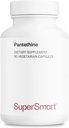 Supersmart - Pantesin Pantethine 600 mg päevas (pantoteenhape) - aktiivne vitamiin B5 täiendus | Mitte-GMO & Gluteenivaba - 90 taimekapslit