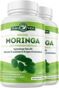 PURA VIDA MORINGA Kapslid Ühe päritoluga Orgaaniline Moringa Pulber. Moringa Leaf. Energia, ainevahetus ja immuunsuse tugi. 120ct. 500 mg kapslid (2. pakk)