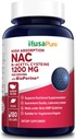 NusaPure N-atsetüültsüsteiin (NAC) 1200mg 180 Veggie kapslid (taimne, mitte-GMO, Gluteenivaba) Bioperiin