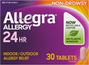 Allegra Adult 24HR Mitteuimane antihistamiin, 30 tabletti, kiiretoimelise allergia sümptomite leevendamine, 180 mg