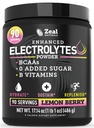 Zeal Electrolyte Powder - 90 Servings | Keto Elektrolüüdid Pulber | Nullsuhkur, BCAA-d, B-vitamiinid | Kaalium, tsink, magneesium | Hüdratsioonipulber Taastamisjook | Sidrunmarja