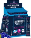 PÕHITOITAINED Elektrolüütide pulbripaketid - Maitsev sinine vaarika 40 Pakendi hüdratatsioonipaketid - Travel Hydration Powder - No Sugar, No Calories, Gluteenivaba - Valmistatud USA-s