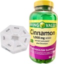 Nädala pillide korraldaja, sisaldab Spring Valley kaneeli 1000 mg, toidulisandit, 180 kapslit.